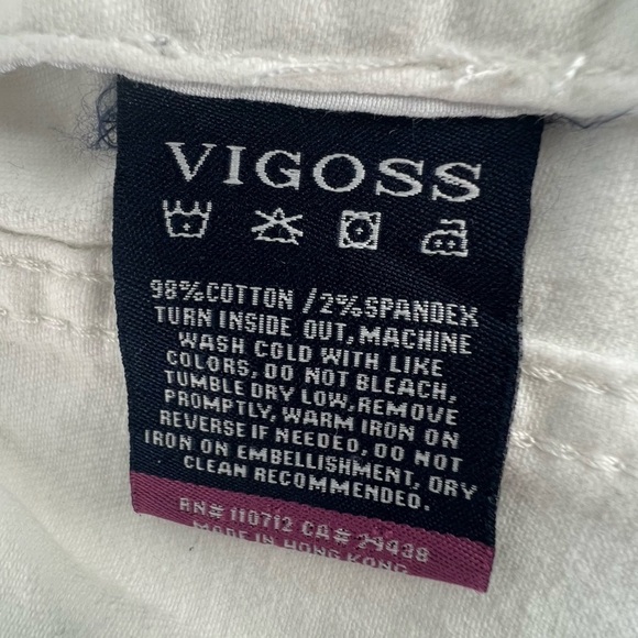 Vigoss White Jean Jacket Size Small Women's - Picture 5 of 5